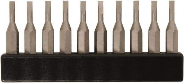 Wiha - 3mm Blade, 5/32" Drive Slotted Screwdriver Bit - 1-7/64" OAL - Industrial Tool & Supply