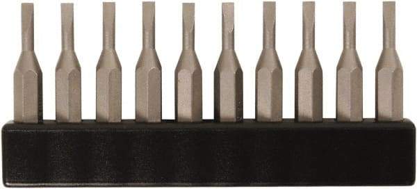 Wiha - 1.8mm Blade, 5/32" Drive Slotted Screwdriver Bit - 1-7/64" OAL - Industrial Tool & Supply