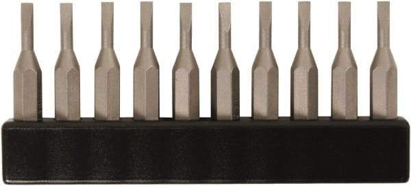 Wiha - 0.8mm Blade, 5/32" Drive Slotted Screwdriver Bit - 1-7/64" OAL - Industrial Tool & Supply