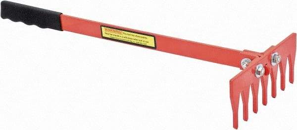 Interstate - Steel Rake - 19" OAL - Industrial Tool & Supply