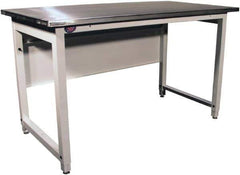 Proline - 60 Wide x 30" Deep x 40" High, Stainless Steel Workbench - Adjustable Height Legs, Light Gray - Industrial Tool & Supply