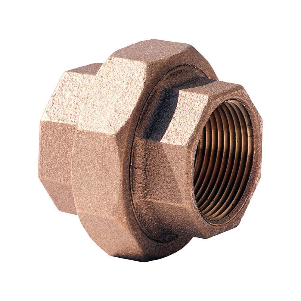 Merit Brass - Brass & Chrome Pipe Fittings Type: Union Fitting Size: 3/8 - Industrial Tool & Supply