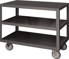 Durham - Mobile Table - Steel, Fixed Leg, Gray, 72" Long x 36" Deep x 30-1/4" High - Industrial Tool & Supply