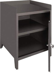 Durham - 1 Shelf Locking Storage Cabinet - Steel, 24" Wide x 24" Deep x 35-1/2" High, Gray - Industrial Tool & Supply