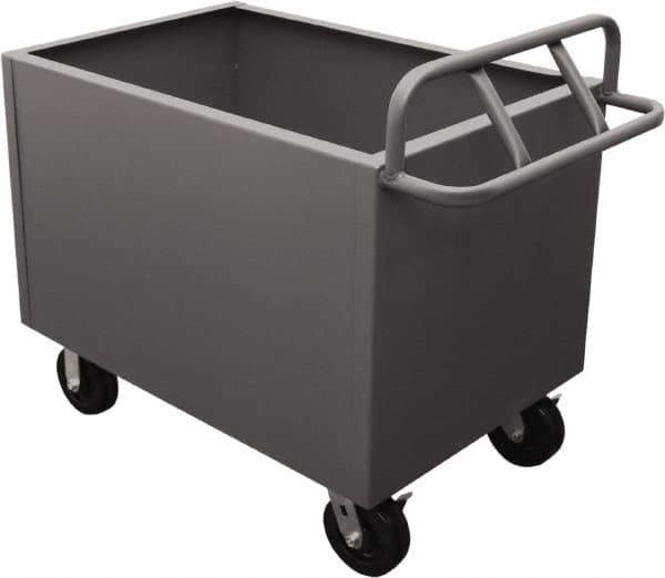 Durham - 2,000 Lb Load Capacity, Steel Box Truck - 48" Wide x 30" Long x 29-1/2" High, Gray - Industrial Tool & Supply