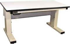Proline - 72 Wide x 30" Deep x 42-1/2" High, Static Dissipative Workbench - Adjustable Height Legs, Light Beige - Industrial Tool & Supply