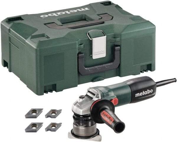 Metabo - 45° Bevel Angle, 5/32" Bevel Capacity, 11,500 RPM, 470 Power Rating, Electric Beveler - 8 Amps, 1/8" Min Workpiece Thickness - Industrial Tool & Supply