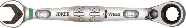 Wera - 9/16" 12 Point Combination Wrench - 15° Offset Angle, 7-1/2" OAL, Chrome Molybdenum Steel, Chrome Finish - Industrial Tool & Supply