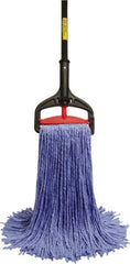 O-Cedar - Blue Deck Mop - 5" Long x 1-1/4" Wide Head, 60" Long Handle, Cotton Blend Head - Industrial Tool & Supply