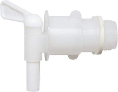 Detco - 3/4" NPT Plastic Rigid Drum Faucet - No Arrester, Manual Closing, 3" Long Extension - Industrial Tool & Supply