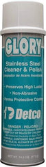 Detco - 20 fl oz Aerosol Stainless Steel Cleaner & Polish - Lemon Scented, Aerosol Can Container - Industrial Tool & Supply