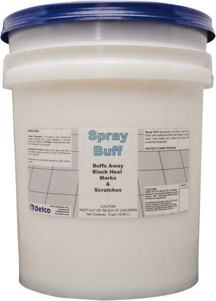 Detco - 5 Gal Pail Spray Buff - Use on Hard Floors - Industrial Tool & Supply