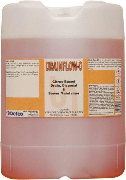 Detco - 5 Gal Liquid Drain Cleaner - Citrus Scent, Drum - Industrial Tool & Supply