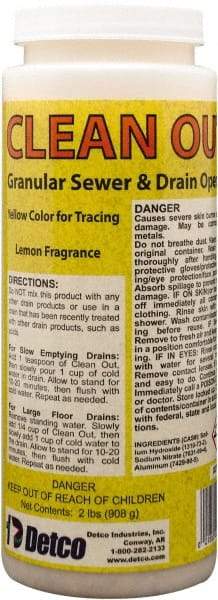 Detco - 2 Lb Granular Drain Opener - Lemon Scent, Can - Industrial Tool & Supply