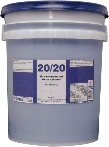 Detco - 5 Gal Pail Mint Glass Cleaner - Use on Glass - Industrial Tool & Supply