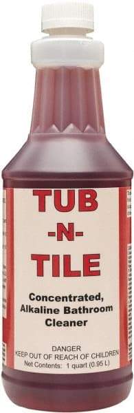 Detco - 32 oz Bottle Liquid Bathroom Cleaner - Unscented Scent, Nonacidic, Bath Fixtures - Industrial Tool & Supply