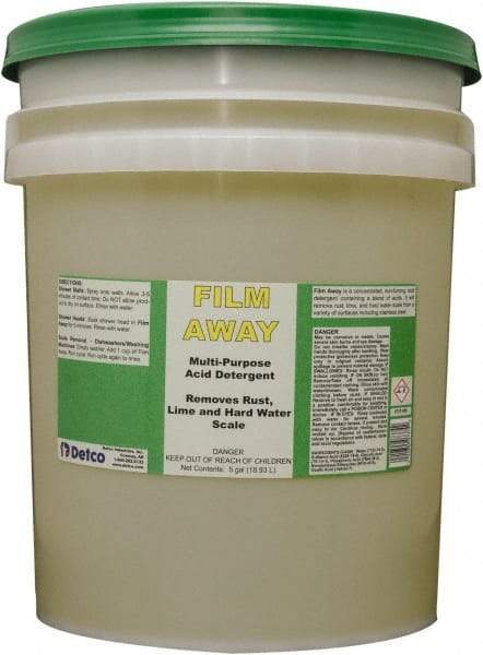 Detco - 5 Gal Pail Liquid Bathroom Cleaner - Unscented Scent, Bath Fixtures - Industrial Tool & Supply