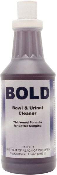 Detco - 32 oz Bottle Liquid Toilet Bowl Cleaner - Unscented Scent, Toilet Bowl - Industrial Tool & Supply