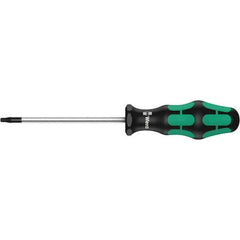 Wera - T15 Tamper Resistant Torx Driver - 12" Blade Length, 16-17/32" OAL, Ergonomic Handle, Chrome Plated Steel - Industrial Tool & Supply