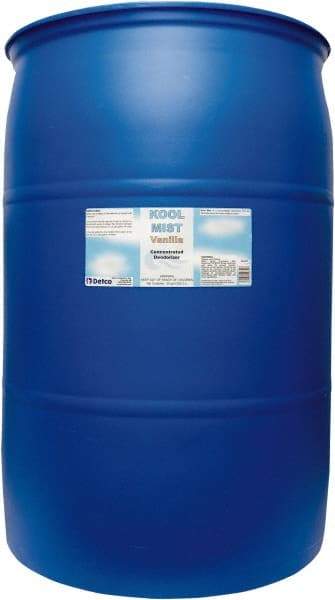 Detco - 55 Gal Drum Deodorizer - Liquid, Vanilla Scent, Concentrated, Environmentally Safe - Industrial Tool & Supply