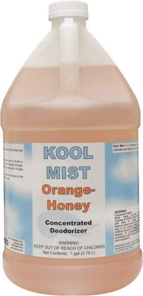 Detco - 1 Gal Bottle Deodorizer - Liquid, Orange-Honey Scent, Concentrated, Environmentally Safe - Industrial Tool & Supply