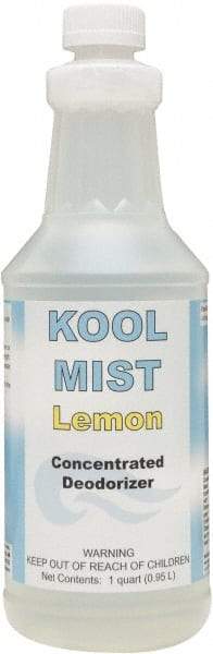 Detco - 32 oz Bottle Deodorizer - Liquid, Lemon Scent, Concentrated, Environmentally Safe - Industrial Tool & Supply