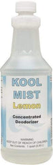 Detco - 32 oz Bottle Deodorizer - Liquid, Lemon Scent, Concentrated, Environmentally Safe - Industrial Tool & Supply