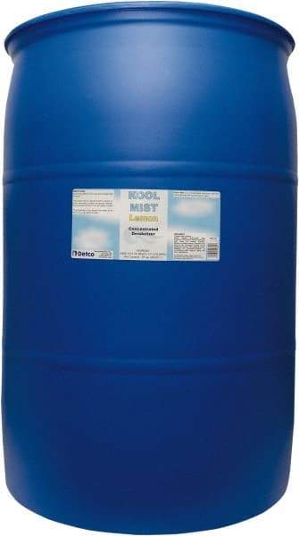 Detco - 55 Gal Drum Deodorizer - Liquid, Lemon Scent, Concentrated, Environmentally Safe - Industrial Tool & Supply