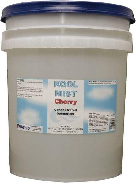 Detco - 5 Gal Pail Deodorizer - Liquid, Cherry Scent, Concentrated, Environmentally Safe - Industrial Tool & Supply