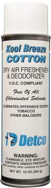 Detco - 20 oz Aerosol Can Deodorizer - Aerosol, Cotton Scent, Environmentally Safe - Industrial Tool & Supply