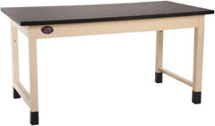 Proline - 72 Wide x 30" Deep x 36" High, Epoxy Resin Workbench - Adjustable Height Legs, Light Beige - Industrial Tool & Supply