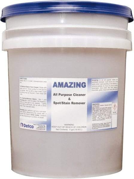 Detco - 5 Gal Bucket Spot/Stain Cleaner - Liquid, Butyl-Based, Unscented - Industrial Tool & Supply