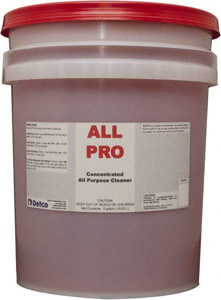 Detco - 5 Gal Bucket All-Purpose Cleaner - Liquid, Neutral Cleaner, Citrus - Industrial Tool & Supply