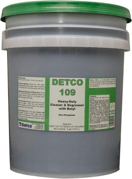 Detco - 5 Gal Bucket Cleaner/Degreaser - Liquid, Butyl-Based, Unscented - Industrial Tool & Supply