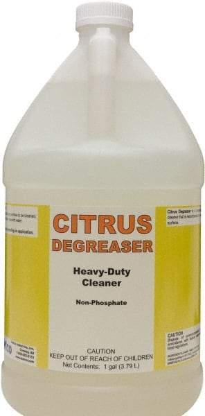 Detco - 1 Gal Bottle Cleaner/Degreaser - Liquid, Butyl-Based, Citrus - Industrial Tool & Supply