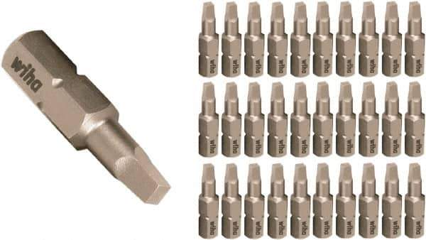 Wiha - 1/4" Drive, #2 Insert Screwdriver Bit - 25mm OAL - Industrial Tool & Supply