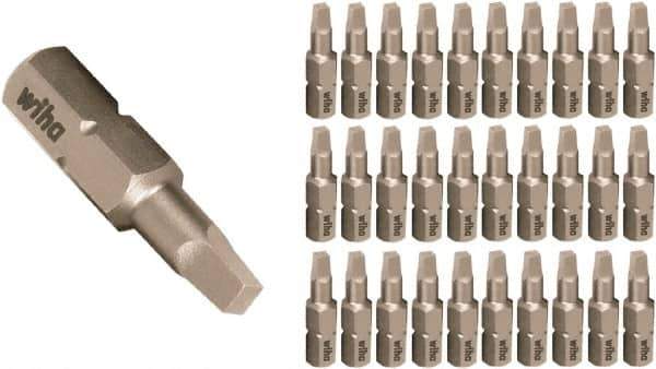 Wiha - 1/4" Drive, #1 Insert Screwdriver Bit - 25mm OAL - Industrial Tool & Supply