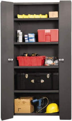 Durham - 4 Shelf Locking Storage Cabinet - Steel, 36" Wide x 20" Deep x 84" High, Gray - Industrial Tool & Supply