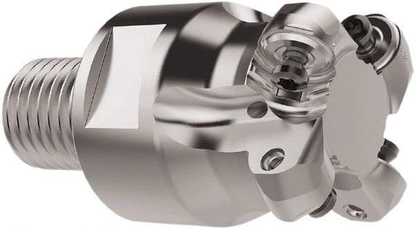 Seco - 32mm Cutting Diam, 16mm Shank Diam, 6mm Max Depth of Cut, Combimaster Indexable Copy End Mill - 3 Inserts, RNMU12.. Insert, R217.28 Toolholder, Steel, Through Coolant - Industrial Tool & Supply