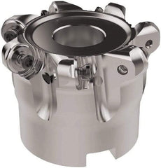 Seco - 66mm Cut Diam, 6mm Max Depth, 27mm Arbor Hole, 7 Inserts, RNMU12.. Insert Style, Indexable Copy Face Mill - R220.28 Cutter Style, 10,900 Max RPM, 50mm High, Through Coolant, Series R220 - Industrial Tool & Supply