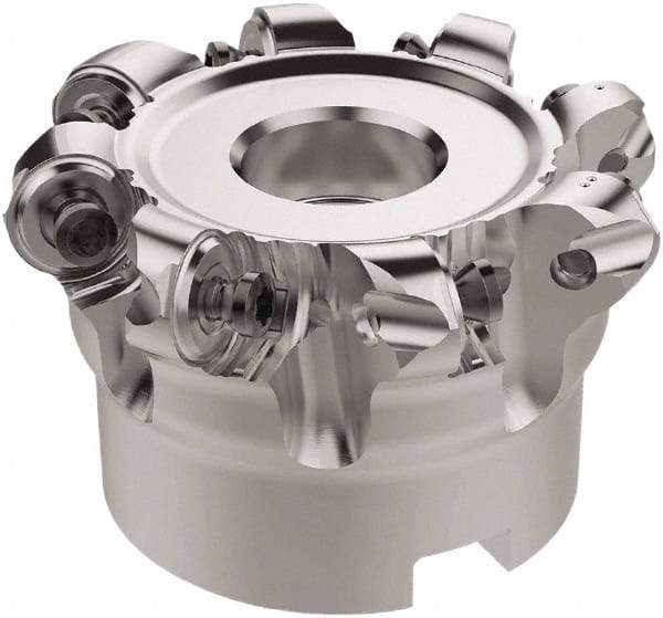 Seco - 63mm Cut Diam, 6mm Max Depth, 22mm Arbor Hole, 8 Inserts, RNMU12.. Insert Style, Indexable Copy Face Mill - R220.28 Cutter Style, 10,000 Max RPM, 40mm High, Through Coolant, Series R220 - Industrial Tool & Supply