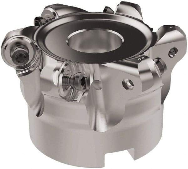 Seco - 63mm Cut Diam, 6mm Max Depth, 22mm Arbor Hole, 6 Inserts, RNMU12.. Insert Style, Indexable Copy Face Mill - R220.28 Cutter Style, 11,200 Max RPM, 40mm High, Through Coolant, Series R220 - Industrial Tool & Supply