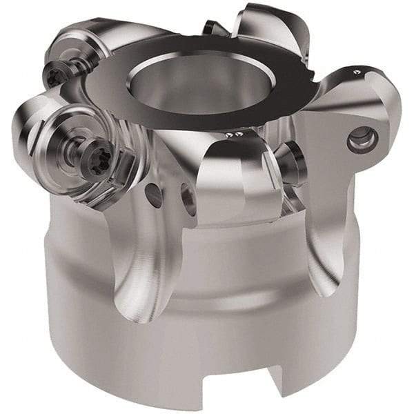 Seco - 52mm Cut Diam, 6mm Max Depth, 22mm Arbor Hole, 5 Inserts, RNMU12.. Insert Style, Indexable Copy Face Mill - R220.28 Cutter Style, 12,300 Max RPM, 40mm High, Through Coolant, Series R220 - Industrial Tool & Supply