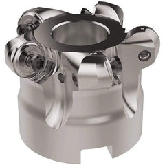 Seco - 52mm Cut Diam, 6mm Max Depth, 22mm Arbor Hole, 5 Inserts, RNMU12.. Insert Style, Indexable Copy Face Mill - R220.28 Cutter Style, 12,300 Max RPM, 40mm High, Through Coolant, Series R220 - Industrial Tool & Supply
