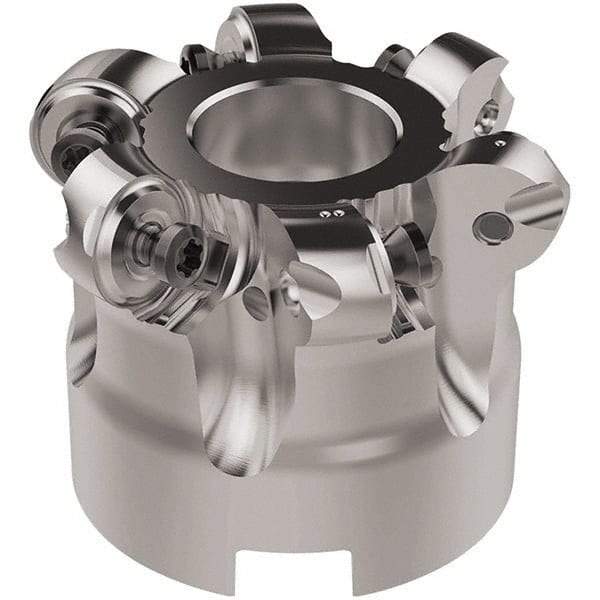 Seco - 50mm Cut Diam, 6mm Max Depth, 22mm Arbor Hole, 6 Inserts, RNMU12.. Insert Style, Indexable Copy Face Mill - R220.28 Cutter Style, 12,500 Max RPM, 40mm High, Through Coolant, Series R220 - Industrial Tool & Supply