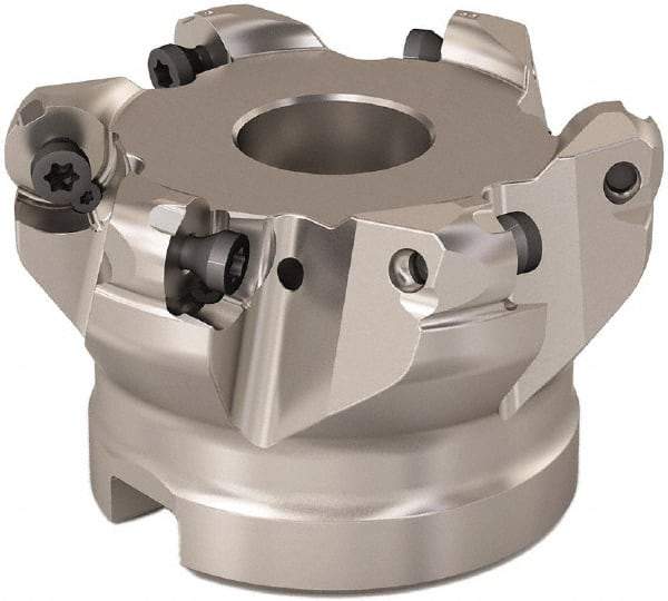 Seco - 63mm Cut Diam, 6mm Max Depth, 22mm Arbor Hole, 6 Inserts, RP..12.. Insert Style, Indexable Copy Face Mill - R220.29 Cutter Style, 11,200 Max RPM, 40mm High, Through Coolant, Series R220 - Industrial Tool & Supply
