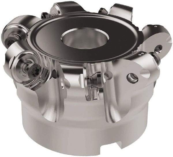 Seco - 2-1/2" Cut Diam, 6mm Max Depth, 3/4" Arbor Hole, 7 Inserts, RNMU12.. Insert Style, Indexable Copy Face Mill - R220.28 Cutter Style, 11,200 Max RPM, 1-1/2 High, Through Coolant, Series R220 - Industrial Tool & Supply