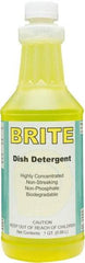 Detco - 32 oz Bottle Manual Dishwashing Liquid - Lemon Scented - Industrial Tool & Supply