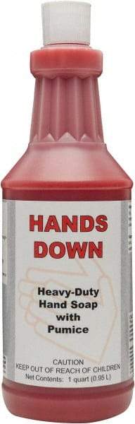 Detco - 32 oz Squeeze Bottle Gel Hand Cleaner with Grit - Red, Cherry Scent - Industrial Tool & Supply