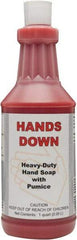 Detco - 32 oz Squeeze Bottle Gel Hand Cleaner with Grit - Red, Cherry Scent - Industrial Tool & Supply